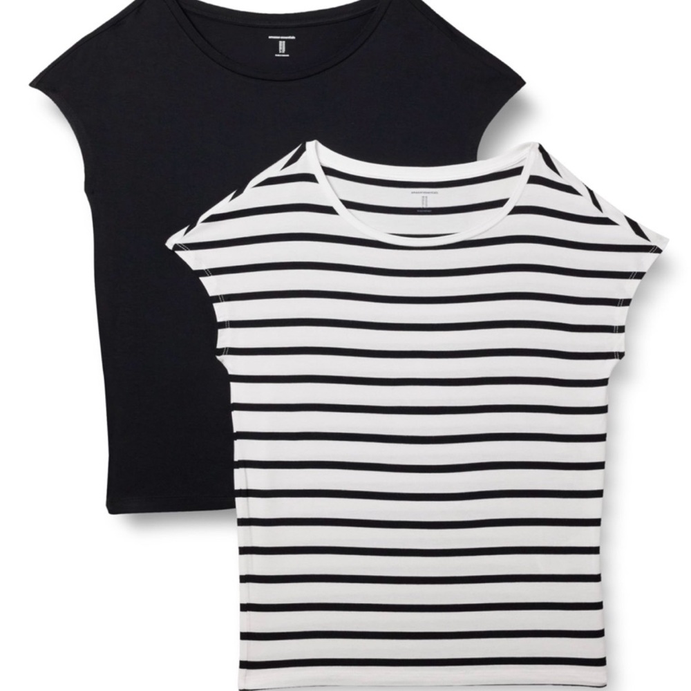Striped Black and White Kids Shirt 2 pcs